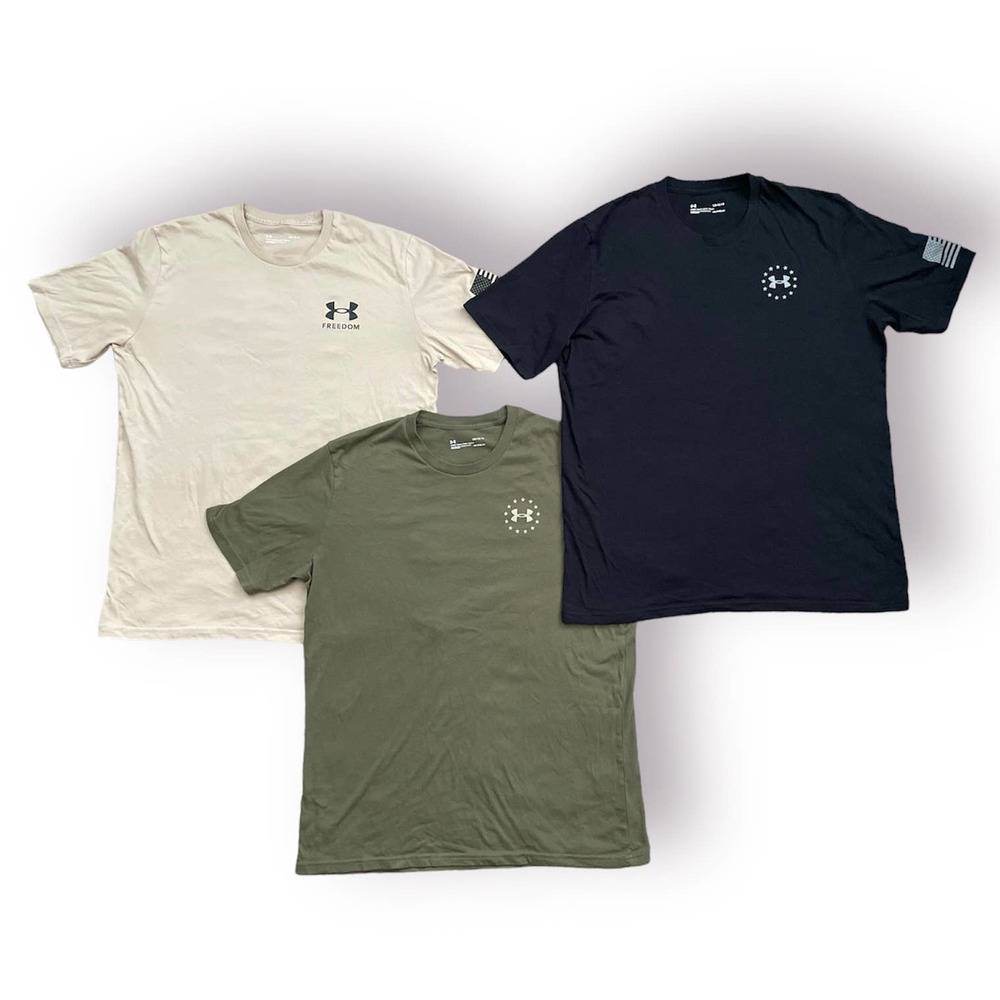 **** BUNDLE**** Men's Freedom Flag Under Armour Heatgear T-Shirts